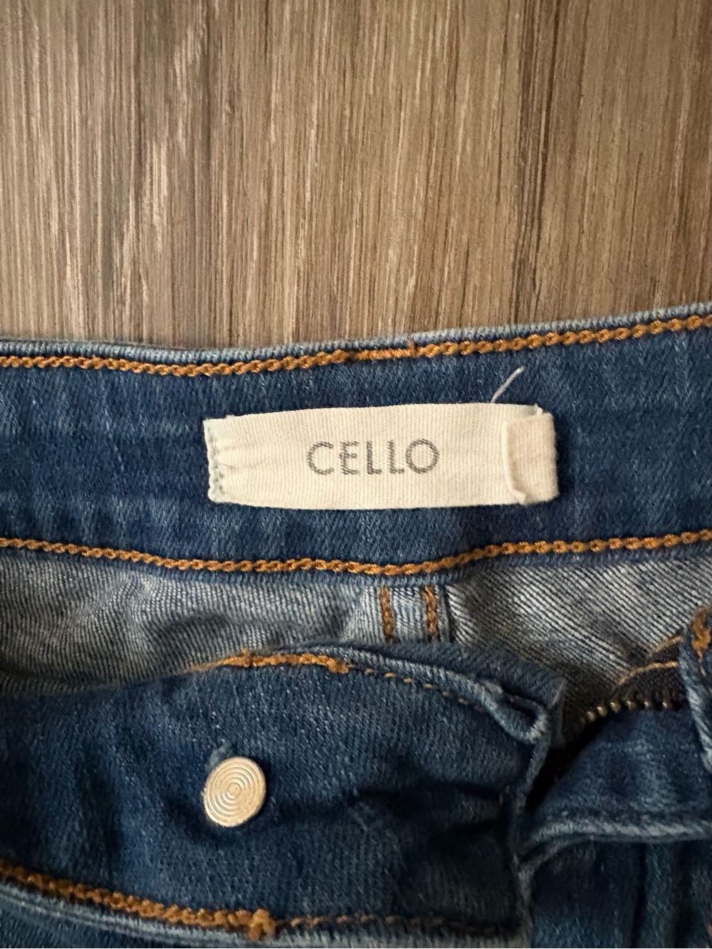 CELLO Distressed Roll-Cuff Jean Shorts - Blue - Picture 2 of 4